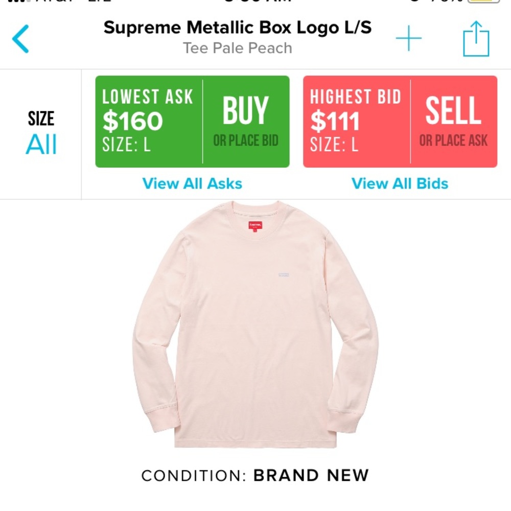 Supreme Reflective Box Logo Long Sleeve